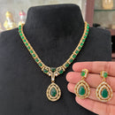 FS Collection Glamorous American Diamond Necklace Set