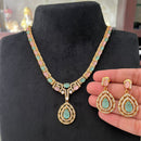 FS Collection Glamorous American Diamond Necklace Set