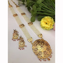 FS Collection Elegant Pota And Pearl Beads Long Necklace Set