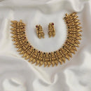 FS Collection Royal Glow Pota Stone Temple Necklace Set