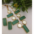 FS Collection Handcrafted Designer Pota Stone Necklace Set