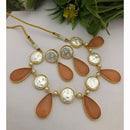 FS Collection Handcrafted Designer Pota Stone Necklace Set