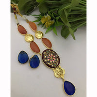 FS Collection Handcrafted Designer Pota Stone Necklace Set