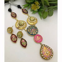 FS Collection Handcrafted Designer Pota Stone Necklace Set