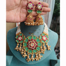 FS Collection Elegant Shine Pota And Pearl Necklace Set