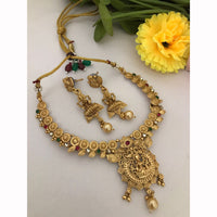 FS Collection Exquisite Pota Stone And Meenakari Necklace Set