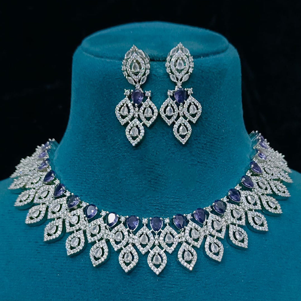 FS Collection Designer American Diamond Necklace Set