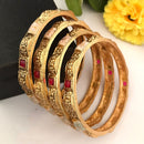 FS Collection Designer Meenakari And Pota Stone Bangle Set
