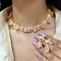 FS Collection Radiant Crystal Stone Festive Necklace Set