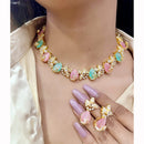 FS Collection Radiant Crystal Stone Festive Necklace Set
