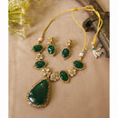 FS Collection Trendy Austrian Stone And Pota Stone Necklace Set