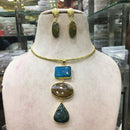 FS Collection Designer Multi-Stone Statement Necklace Set