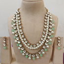 FS Collection Austrian Stone And Pearl Designer Necklace Set