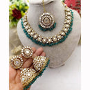 FS Collection Luxe Mirror Shine And Pearl Necklace Set