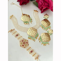 FS Collection Austrian Stone And Pearl Jewellery Combo Set