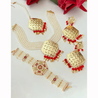 FS Collection Austrian Stone And Pearl Jewellery Combo Set