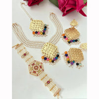 FS Collection Austrian Stone And Pearl Jewellery Combo Set