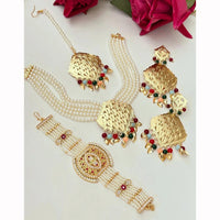 FS Collection Austrian Stone And Pearl Jewellery Combo Set