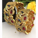 FS Collection Traditional Austrian Stone And Meenakari Openable Bangles Set