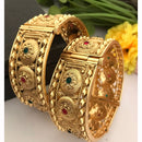 FS Collection Traditional Pota Stone Openable Bangles Set