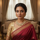 FS Collection Classic Kundan Necklace Set