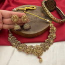 FS Collection Classic Pota Stone Temple Necklace Set