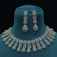 FS Collection Elegant American Diamond Fashion Necklace Set