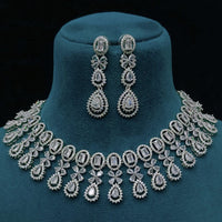 FS Collection Elegant American Diamond Fashion Necklace Set