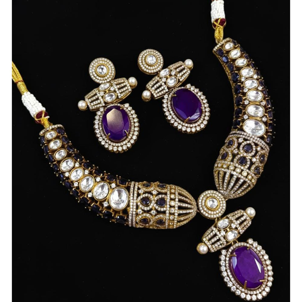 FS Collection Designer Polki Kundan Choker Necklace Set