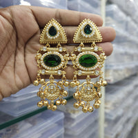 FS Collection Designer Pota Stone And Ghungharoo Dangler Earrings