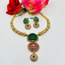 FS Collection Traditional Pota Stone Designer Necklace Set