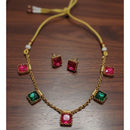 FS Collection Traditional Pota Stone Designer Necklace Set