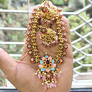 FS Collection Traditional Pota Stone And Meenakari Designer Necklace Set