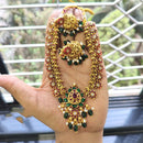 FS Collection Traditional Pota Stone And Meenakari Designer Necklace Set