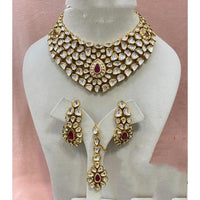 FS Collection Traditional Pota Stone Designer Necklace Set