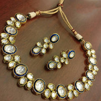 FS Collection Traditional Pota Stone And Meenakari Designer Necklace Set