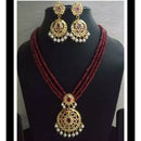 FS Collection Heritage Pota Stone Pearl And Beads Ethnic Necklace Set