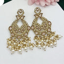 FS Collection Graceful Crystal Stone Pearl And Beaded Dangler Earrings