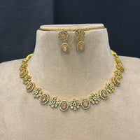 FS Collection Premium American Diamond Statement Necklace Set