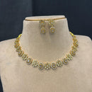 FS Collection Premium American Diamond Statement Necklace Set