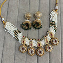 FS Collection Heritage Pota Stone And Pearl Choker Necklace Set