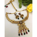 FS Collection Grand Temple Inspired Pota Stone Necklace Set 
