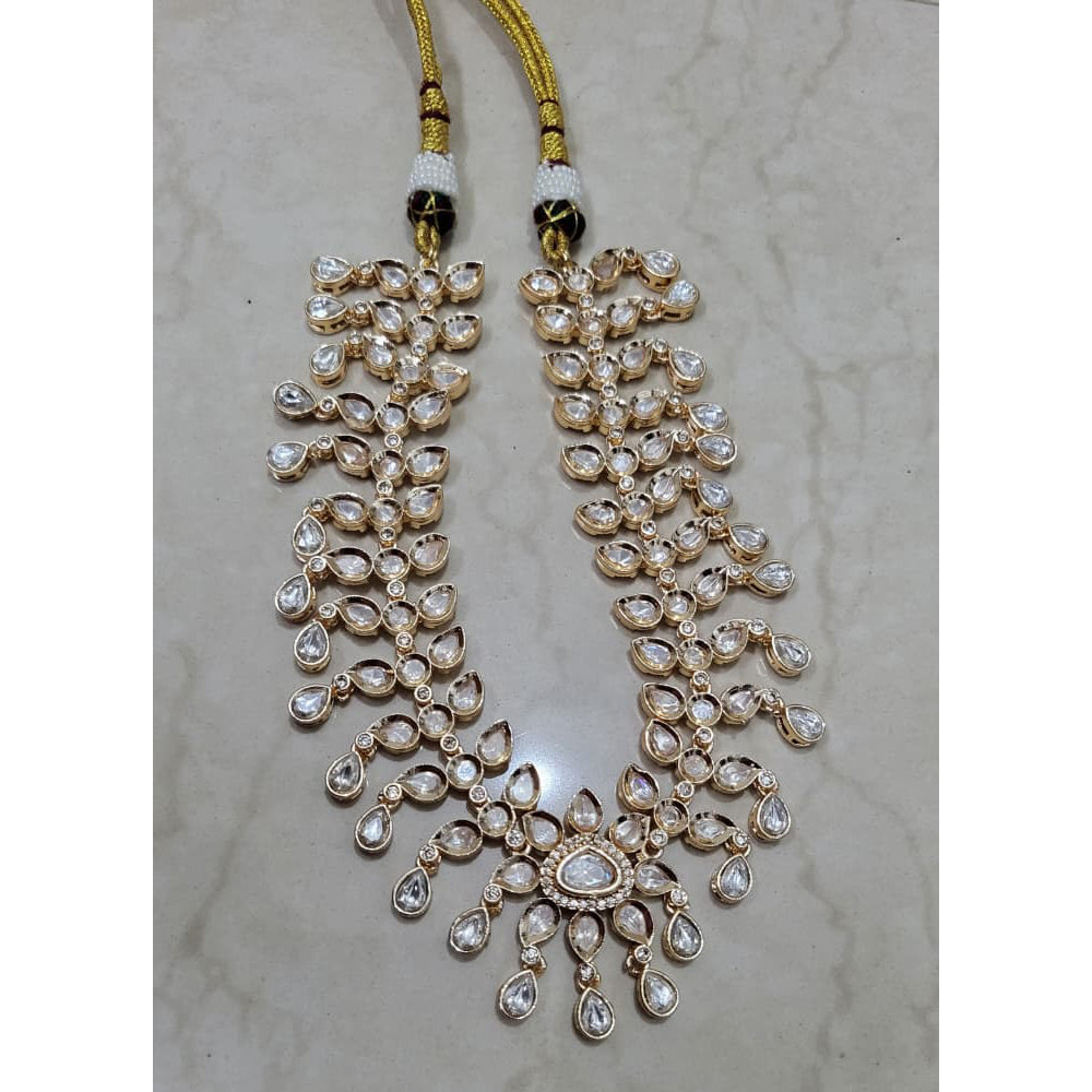 FS Collection Classic Polki Kundan Stone Designer Necklace Set