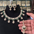 FS Collection Polki Kundan Stone Designer Necklace Set