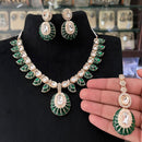 FS Collection Polki Kundan Stone Designer Necklace Set