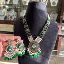 FS Collection Ethnic Kundan Pearl And Beads Statement Necklace Set