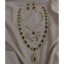 FS Collection Royal Pota And Austrian Stone Double Strand Necklace Set