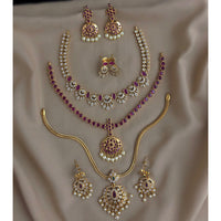 FS Collection Luxury Pota Stone And Austrian Party Wear Combo Set