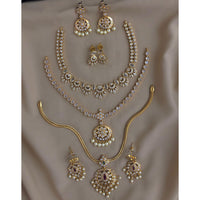 FS Collection Luxury Pota Stone And Austrian Party Wear Combo Set