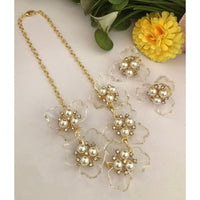 FS Collection Trendy Blossom Pearl Necklace Set
